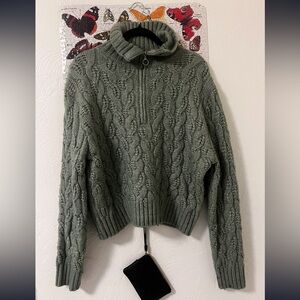 Sincerely Jules- Green Knit Sweater/ Turtle Neck